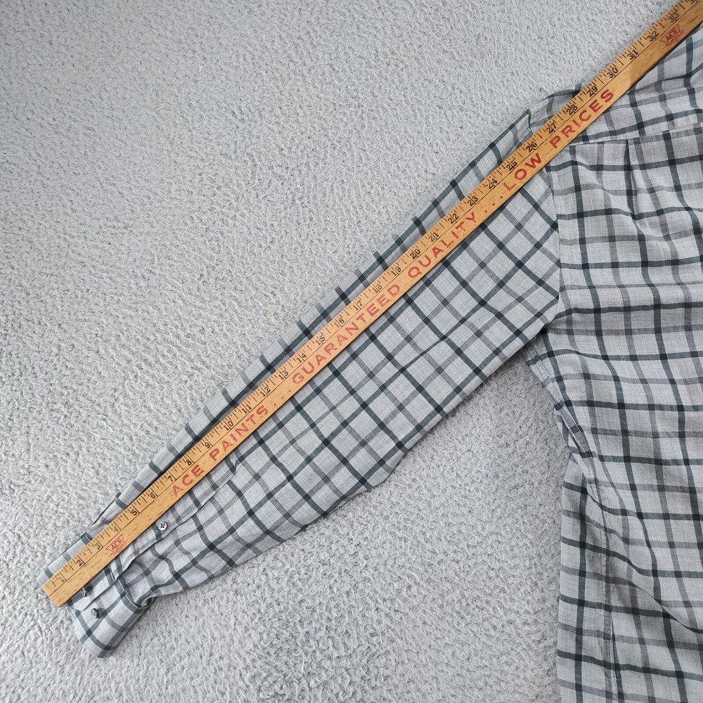 Peter Millar Collection Shirt Mens Extra Large Gray Plaid Winter Soft Twill EUC - Picture 13 of 16